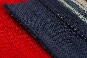 Image showing Multi color fabric texture samples