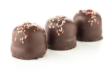 Image showing Chocolate coated marshmallows