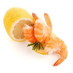 Image showing Shrimp with lime