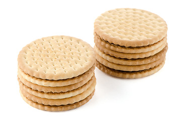 Image showing Sandwich biscuits with chocolate filling