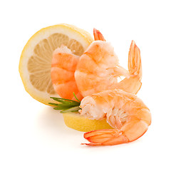 Image showing Shrimp with lime