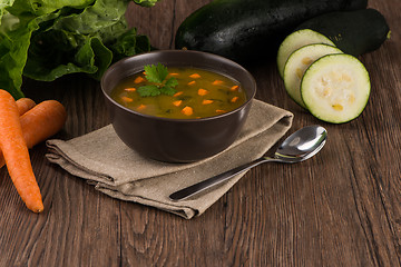 Image showing Soup with vegetables