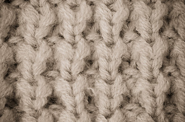 Image showing Beige knitted wool