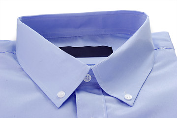 Image showing Detail of blue shirt