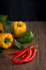 Image showing Colored bell peppers