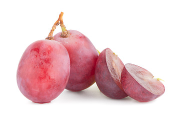 Image showing Bunch of red grapes