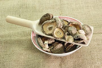 Image showing Dried Shiitake mushrooms