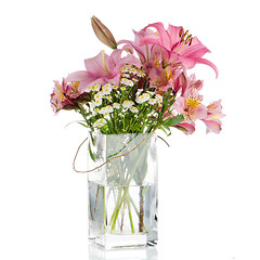 Image showing Bouquet of various flowers