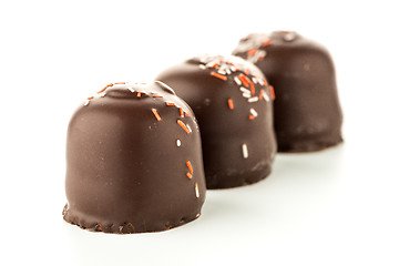 Image showing Chocolate coated marshmallows