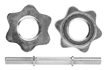 Image showing Dumbbell weights parts