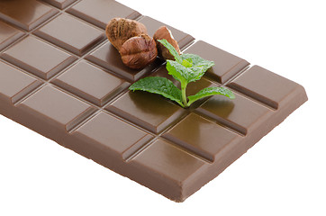 Image showing Chocolate Bar with hazelnuts