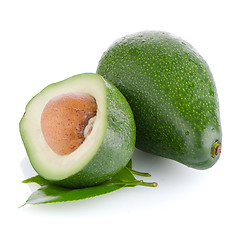 Image showing Avocados on white 