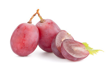 Image showing Bunch of red grapes