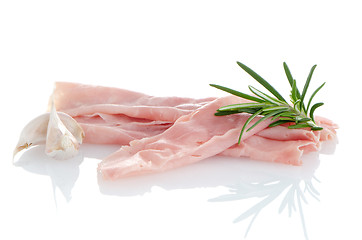 Image showing Fresh shaved ham