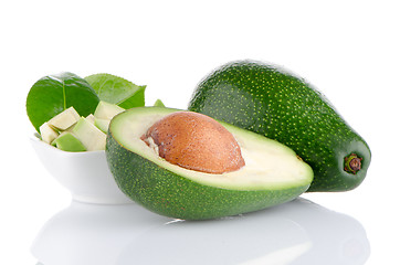 Image showing Avocados on white 