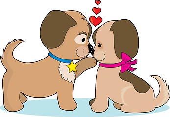 Image showing Dogs in Love