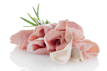 Image showing Fresh shaved ham