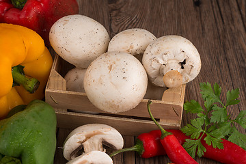 Image showing Colored bell peppers