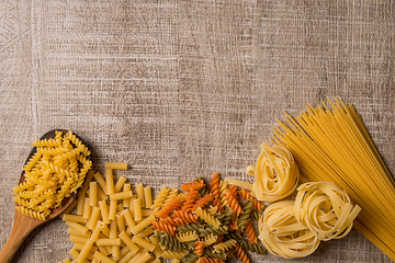 Image showing Uncooked italian pasta