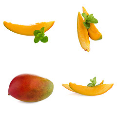 Image showing Set of mango fruit