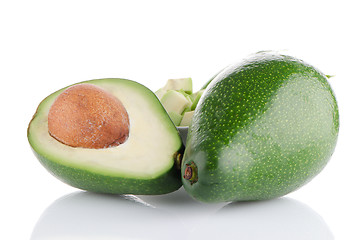 Image showing Avocados on white 