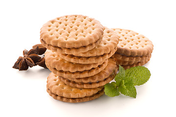 Image showing Sandwich biscuits with vanilla filling