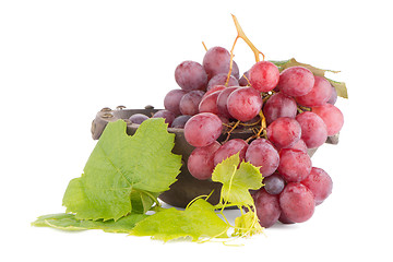 Image showing Bunch of red grapes