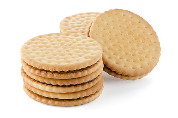 Image showing Sandwich biscuits with chocolate filling