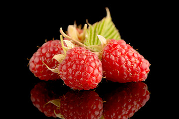 Image showing Fresh raspberries