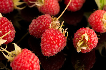 Image showing Fresh raspberries