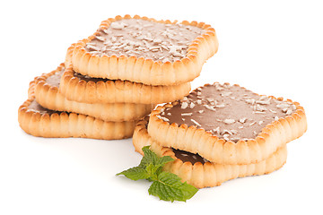 Image showing Chocolate and coconut tartlets
