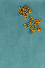 Image showing Golden Christmas stars