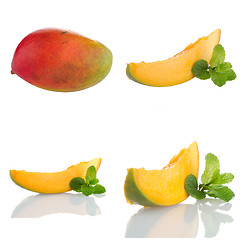 Image showing Set of mango fruit