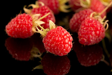 Image showing Fresh raspberries