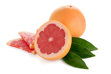 Image showing Ripe red grapefruit