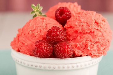 Image showing Red fruits ice cream