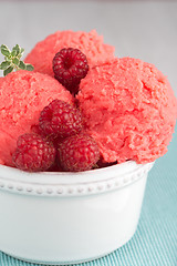 Image showing Red fruits ice cream