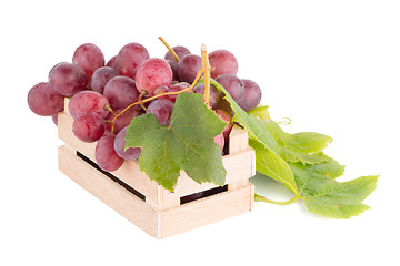 Image showing Bunch of red grapes