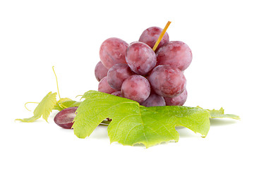 Image showing Bunch of red grapes