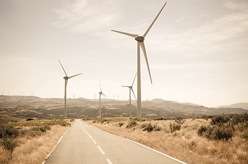 Image showing Wind turbines