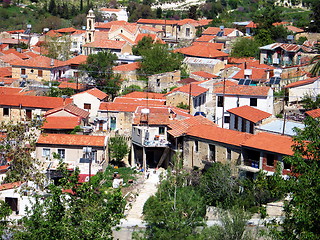 Image showing View of Arsos village. Cyprus