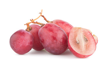 Image showing Bunch of red grapes