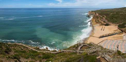 Image showing Ribeira d\'Ilhas beach at Ericeira, Portugal