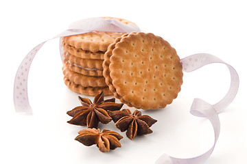 Image showing Sandwich biscuits with vanilla filling