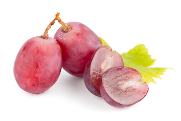 Image showing Bunch of red grapes