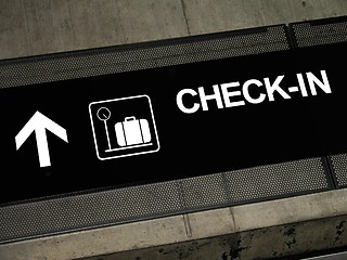 Image showing Airport signs - Check-in