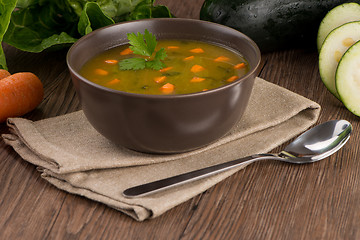 Image showing Soup with vegetables