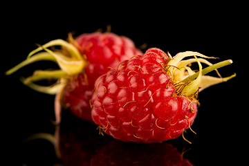 Image showing Fresh raspberries