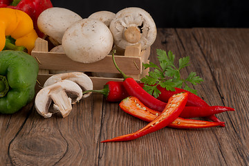 Image showing Colored bell peppers