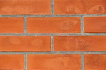 Image showing Red brick wall texture